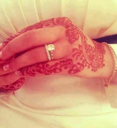 Tattoos, rings and bride