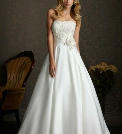 lace wedding dress, flower and makeup