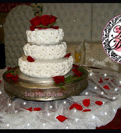 white, cute and wedding cake