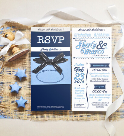 invitation, card and font