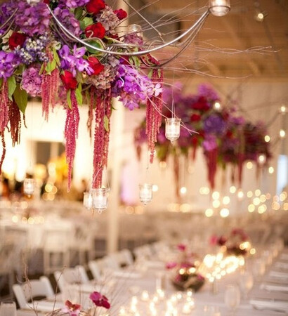 reception, colors and flowers