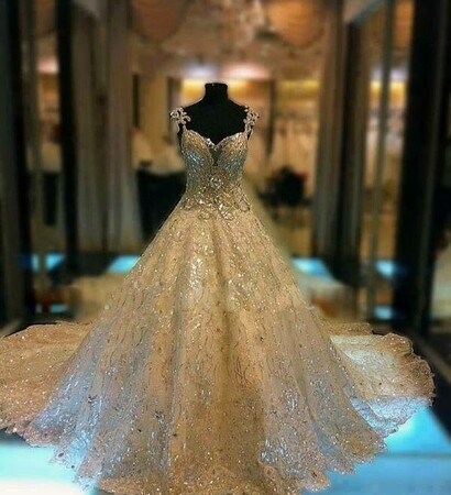 wedding dress, maxi and luxury
