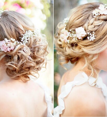 braid, flowers and hair styles