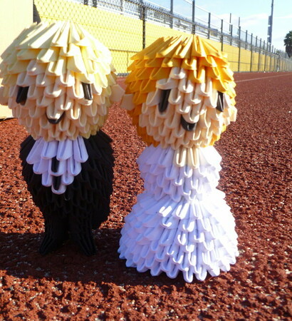 origami, pretty and couple