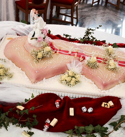 glass, cake and hearts