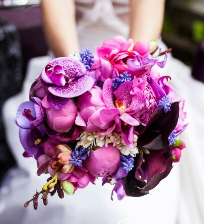 flowers, bouquet and purple