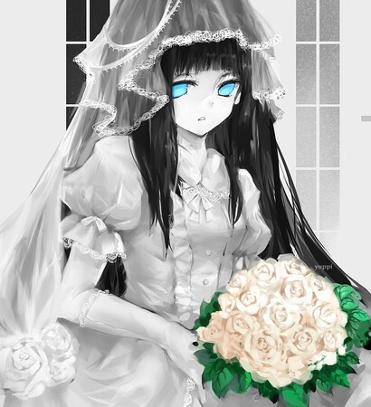 black and white, yuppi edit and anime girl