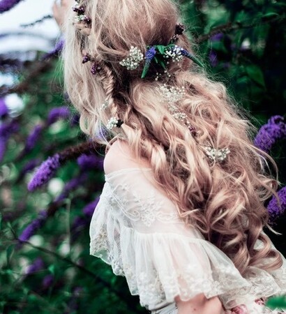 bag, victorian style and wedding hair
