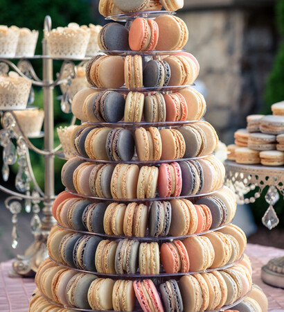 elegant, lavish and cookie tower. romantic