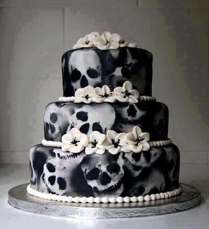 skull, yummy and weddingcake