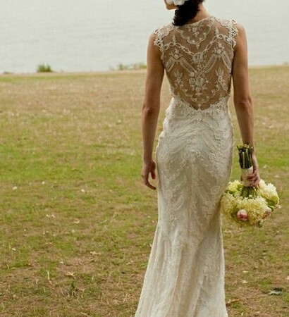 bouquet, seethrough and dress