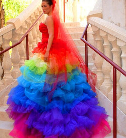 gorgeous, colorful and weddingdress