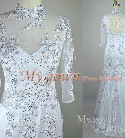 wedding dress, white and lace