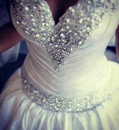glitter, dress and white