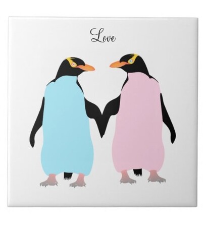 love, penguin and hold hands