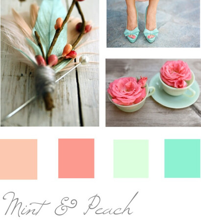flower arrangement, turquoise and mint