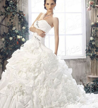 wedding dress, white and happy