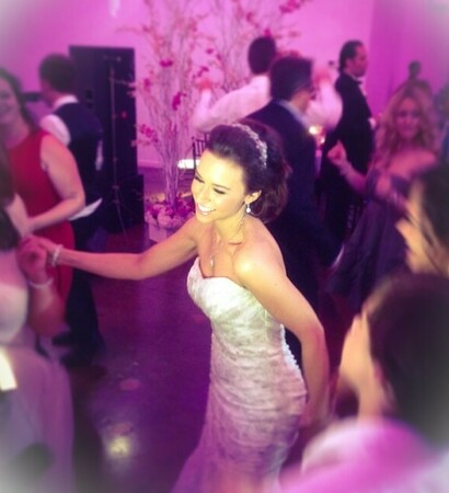 dancing, bride and lacey chabert