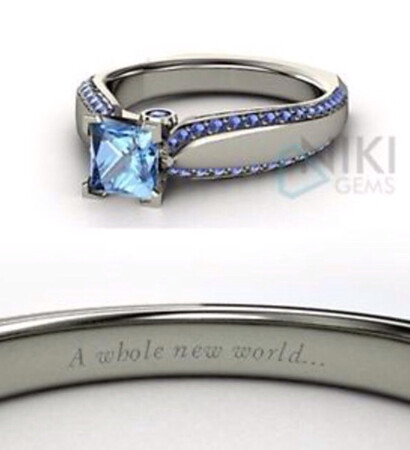 blue, engagement ring and silver