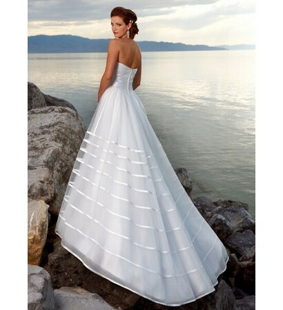 strapless, wedding gown and ball gown