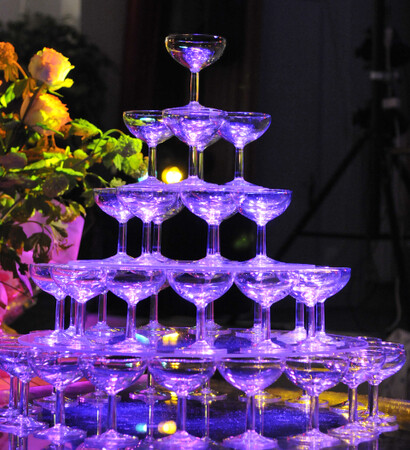 champagne, verre and purple