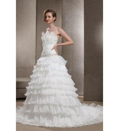 wedding dress, ball gown and strapless