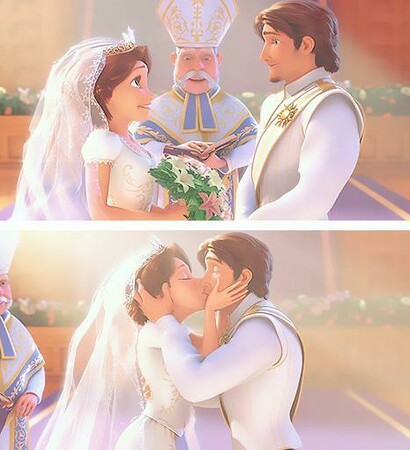 tangled, kiss and priest
