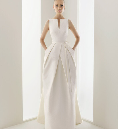 wedding dress, white and clean