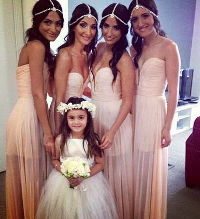 adorable, bridesmaids and pink dresses