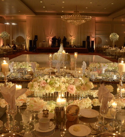head table decor, lighting and wedding design