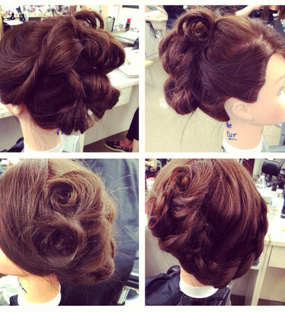 did it myself, prom hair and hair