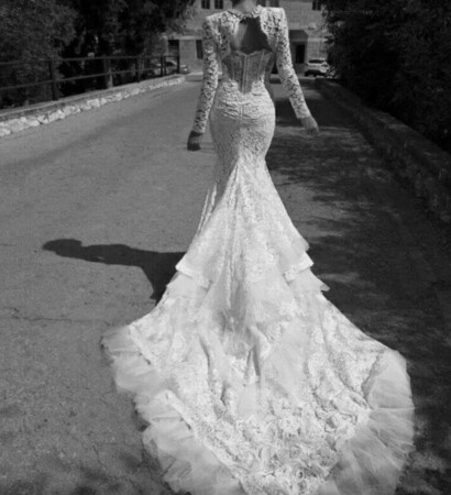 black and white, style and wedding dress
