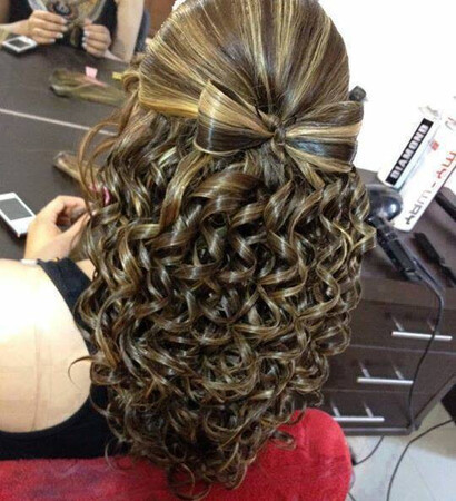 bow, curls and party