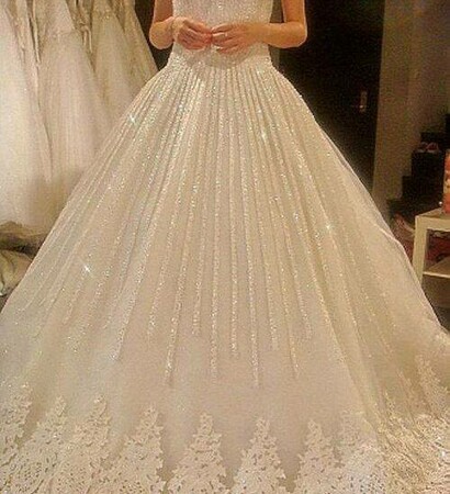ruffles, wedding dress and feminine