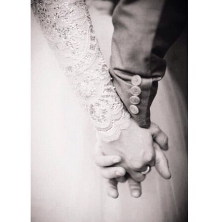 black and white, love and hands