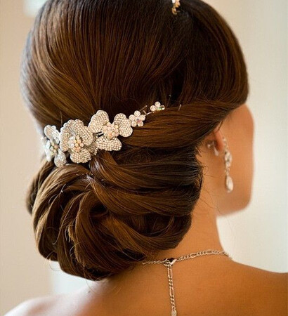 WeddingHair, brunette and bride