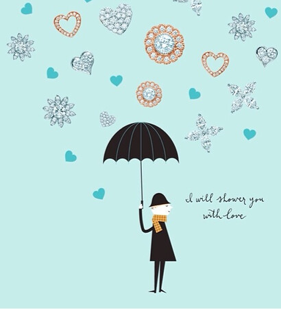 happy, umbrella and tiffany