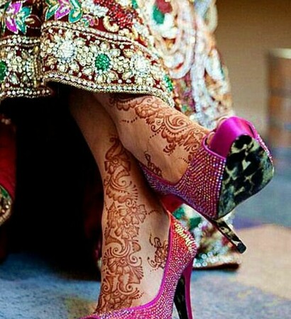 heena, high heels and bride