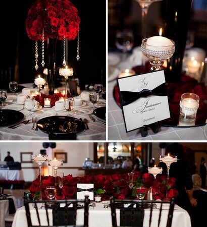 table settings, black and white