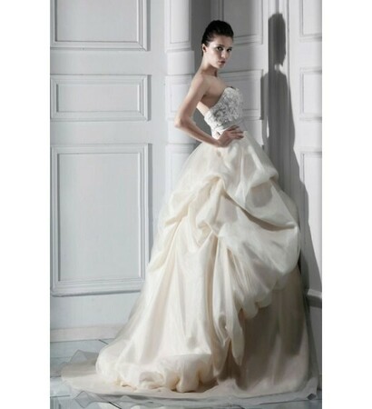 chapel train, wedding dress and bridal gown