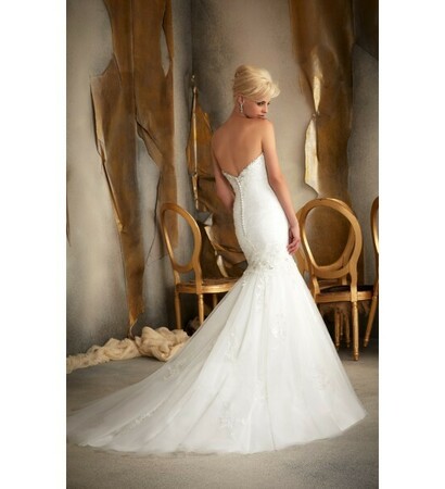 mermaid, strapless and lace