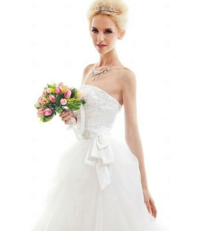 tulle, bridal and strapless