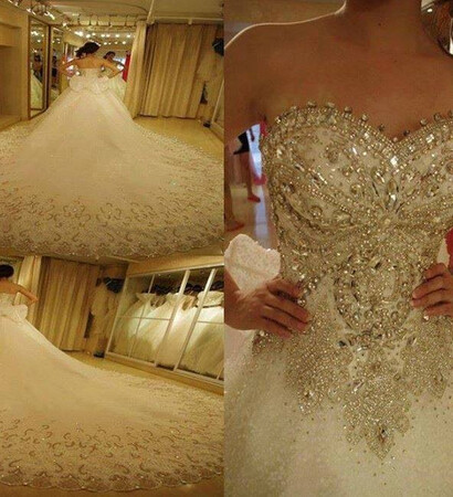 wedding dress, cute and long