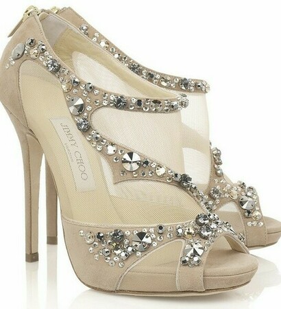 sparkly, ivory and Jimmy Choo