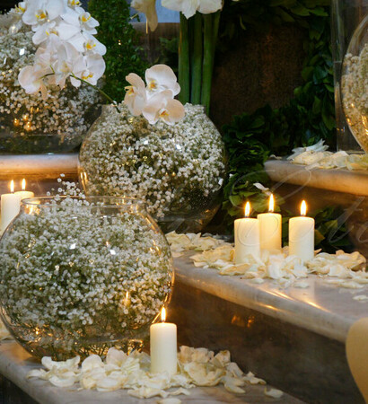 ideas, flowers and candles