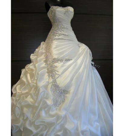 sweep train, bridal gown and bridal