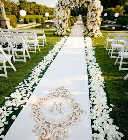 ceremony, gate and monogram