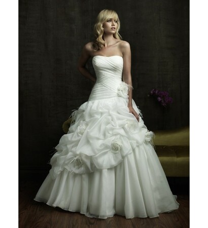 bridal, ball gown and ruching