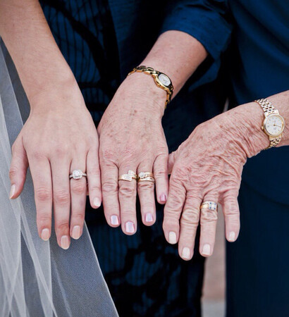 3 generations, mother and grandmother
