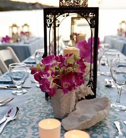 candles, wedding flowers and wedding centerpieces